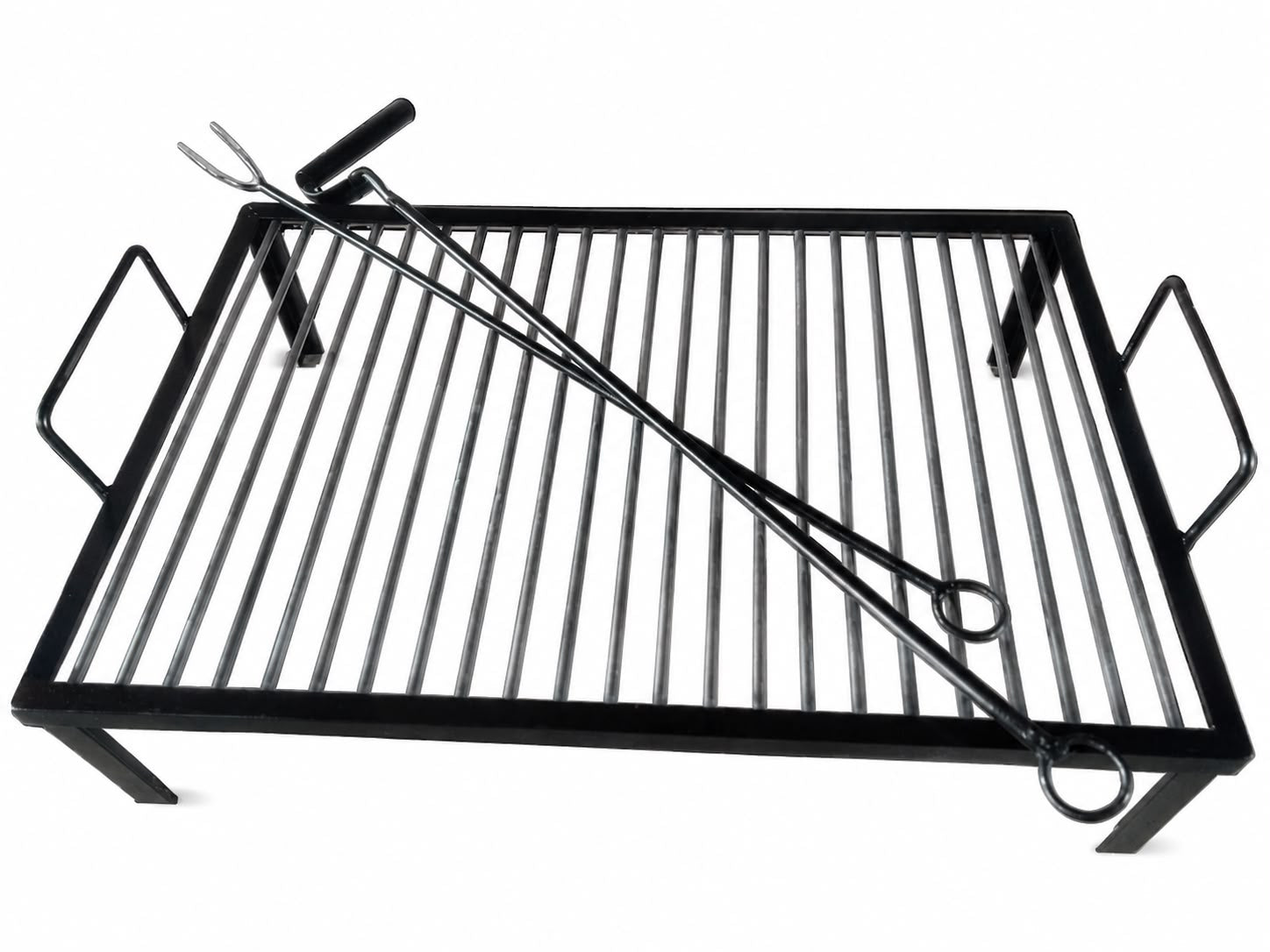 Kit Parrillero Esencial F&F - Parrilla con Tenedor y Atizador